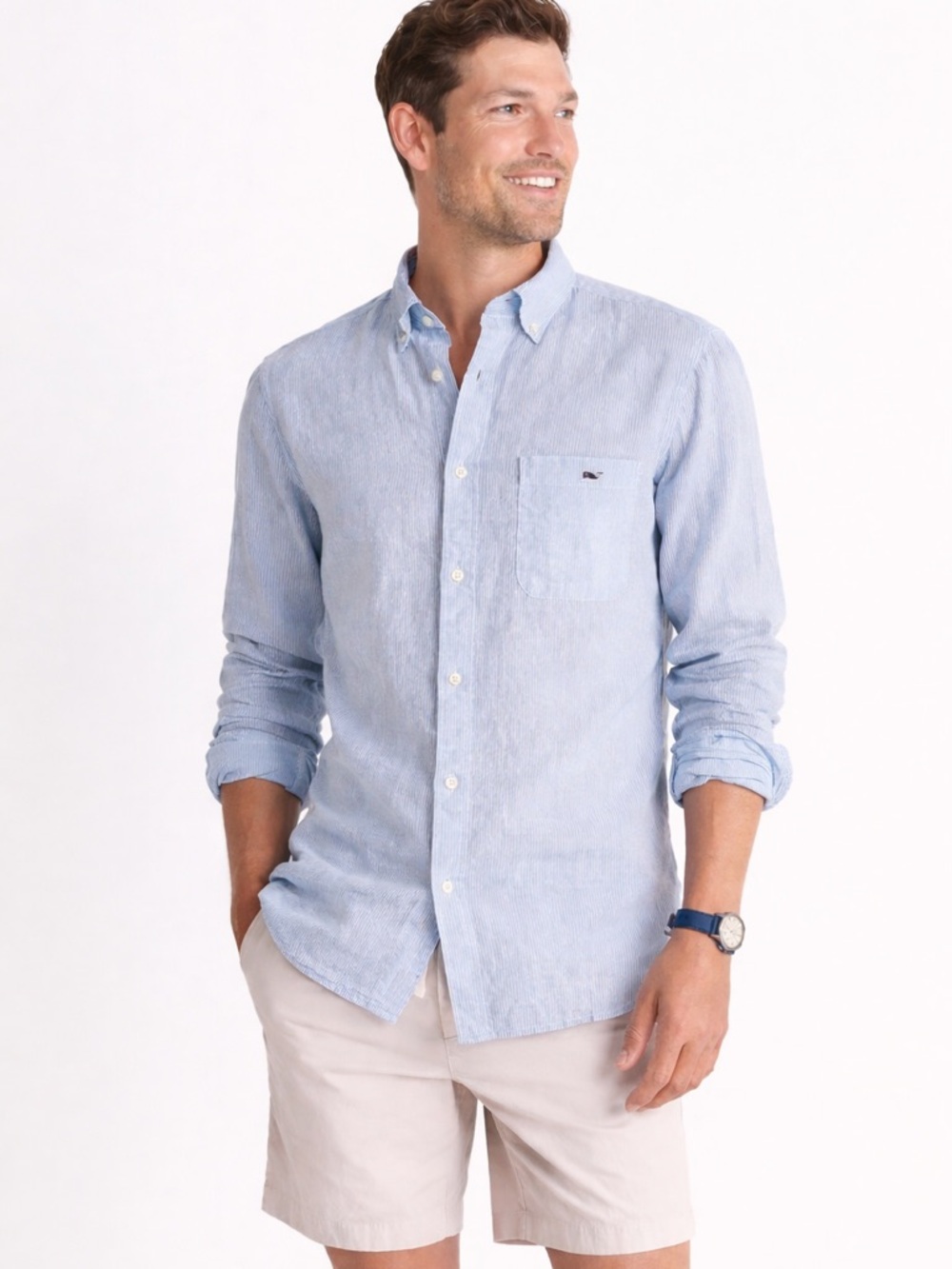 Vineyard Vines Classic Fit Tucker Button Down -100% Linen